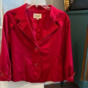 Women's Red Jacket 3/4 sleeves size medium
